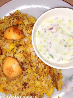 A picture of Egg biryani.