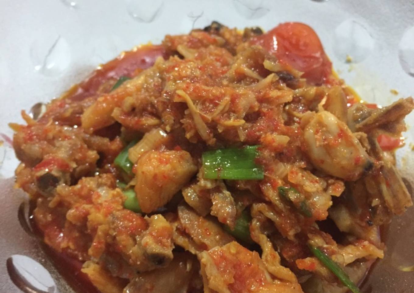 Ayam suwir kuah balado