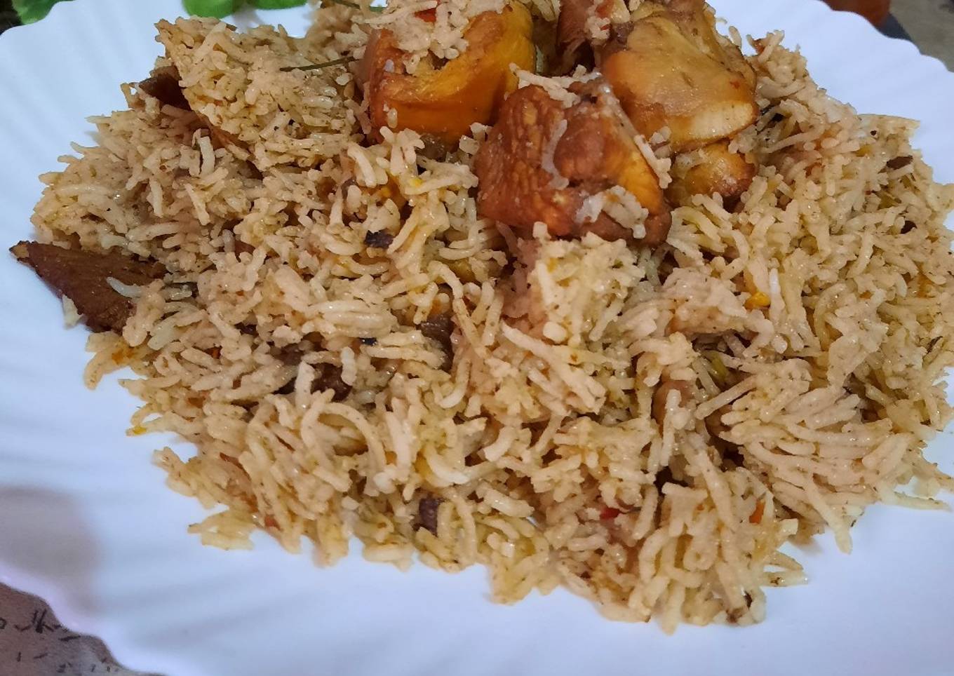 White chicken pulao