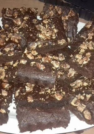 Una foto de Brownies con nueces
