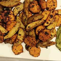 Una foto de Patata y batata asada estilo cajún