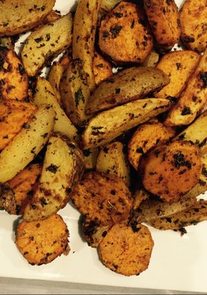 Una foto de Patata y batata asada estilo cajún