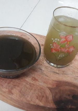 A picture of Saunf Sharbat (fennel seeds drink).