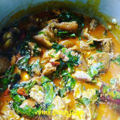 A picture of Oha soup.