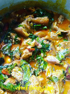 A picture of Oha soup.