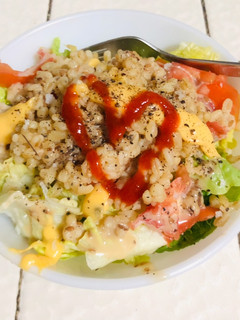 A picture of Bulgur Salad with Roasted Sesame Dressing.
