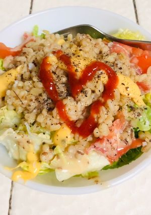 A picture of Bulgur Salad with Roasted Sesame Dressing.