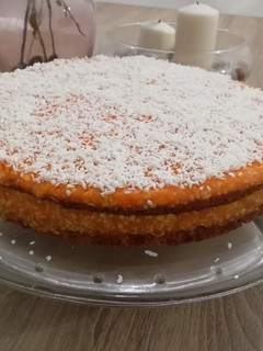 Una foto de Tarta de zanahoria y coco