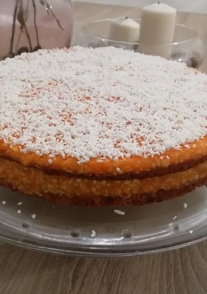 Una foto de Tarta de zanahoria y coco