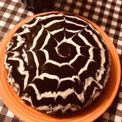 A picture of Spider Web Chocolate cake.