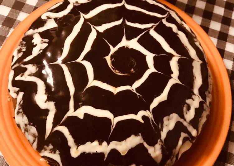 Simple Way to Prepare Any-night-of-the-week Spider Web Chocolate cake