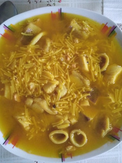 Una foto de Sopa de marisco con bacalao
