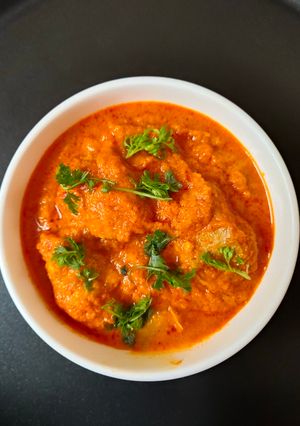 A picture of Goan Shark Fish curry.