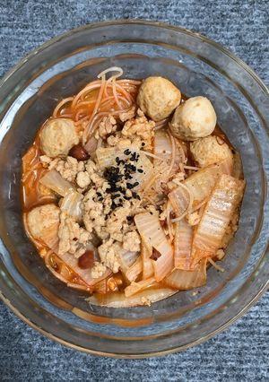 Hình của món Bún kim chi: Giảm cân healthy + eatclean.