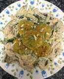 486. Tallarines de calabacín con albóndigas de coliflor verde (principal verduras)
