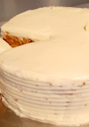 Une photo de Carott cake (gâteau à la carotte et cream cheese)