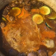 A picture of California Farm Gochujang Chicken Thigh Soup Dinner.