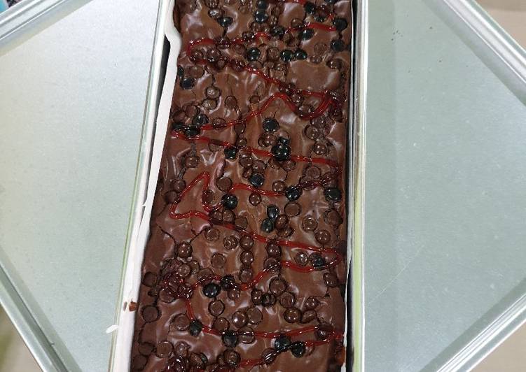 Shiny brownies panggang