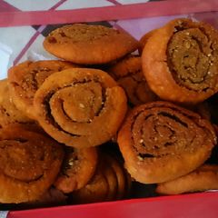 A picture of Bhakarwadi recipe.