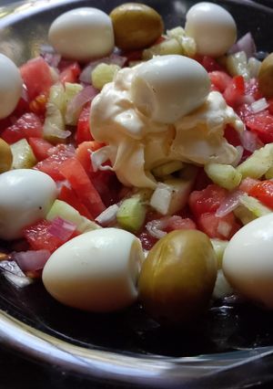 صورة لوصفة سلطة ببيض السمان 🥗🥗