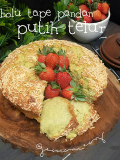 Foto resep Bolu Tape Pandan Putih Telur