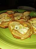 Canastitas de papa con queso y huevo