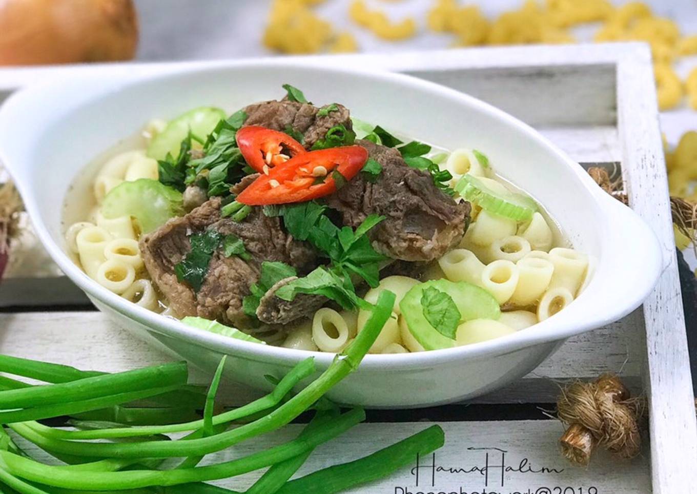 Sup Tulang Pasta #DaporAzahZahra #CookpadMy #CookpadMalaysia #PeraduanResipi #Pasta