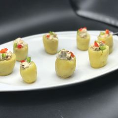 Chicken Stuffed potatoes A picture of Chicken Stuffed potatoes.