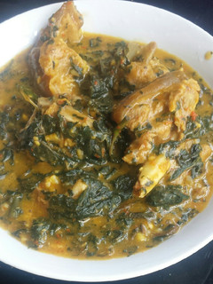 A picture of Bitterleaf soup.