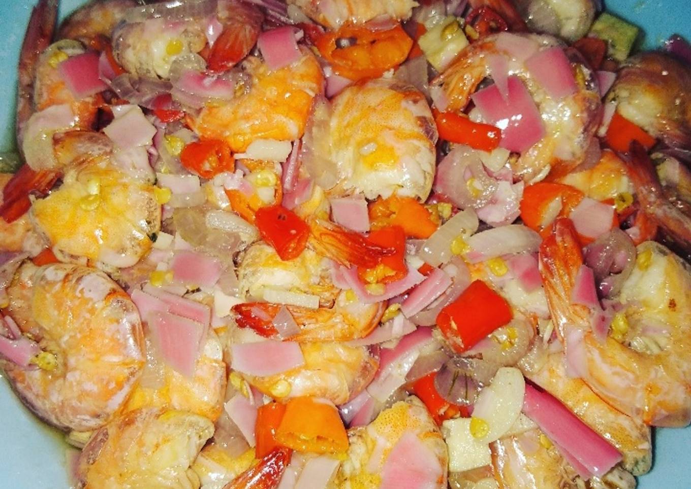 Tumis Udang Goreng Kecombrang