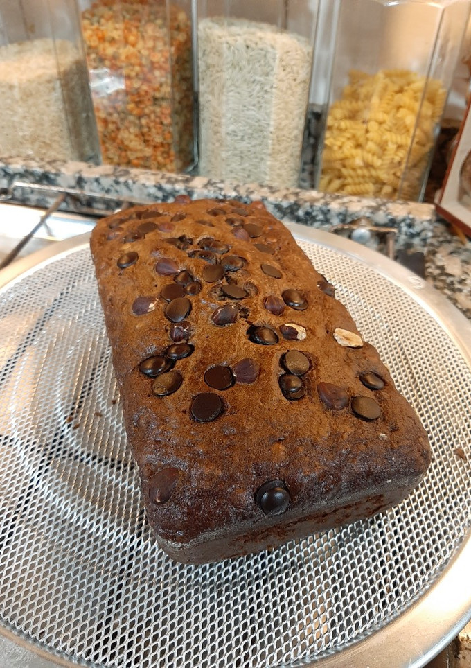 Una foto de Budín de banana y chips de chocolate