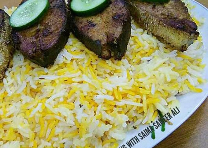 Fried fish with garlic fried rice #cookpadapp