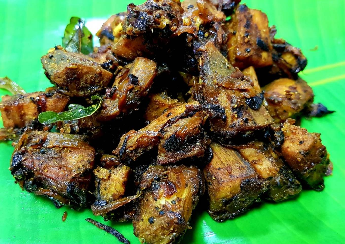 Raw Banana Stir Fry (Vazhakkai Varuval)