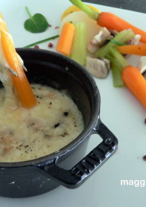 Une photo de Fondue de légumes au reblochon