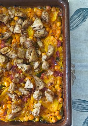 Una foto de Arroz al horno veggie 🍚🌱