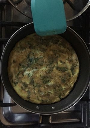 Una foto de Tortilla rápida de espinaca