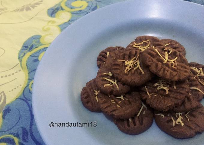 Kue Kering Coklat Tabur Keju (No oven)