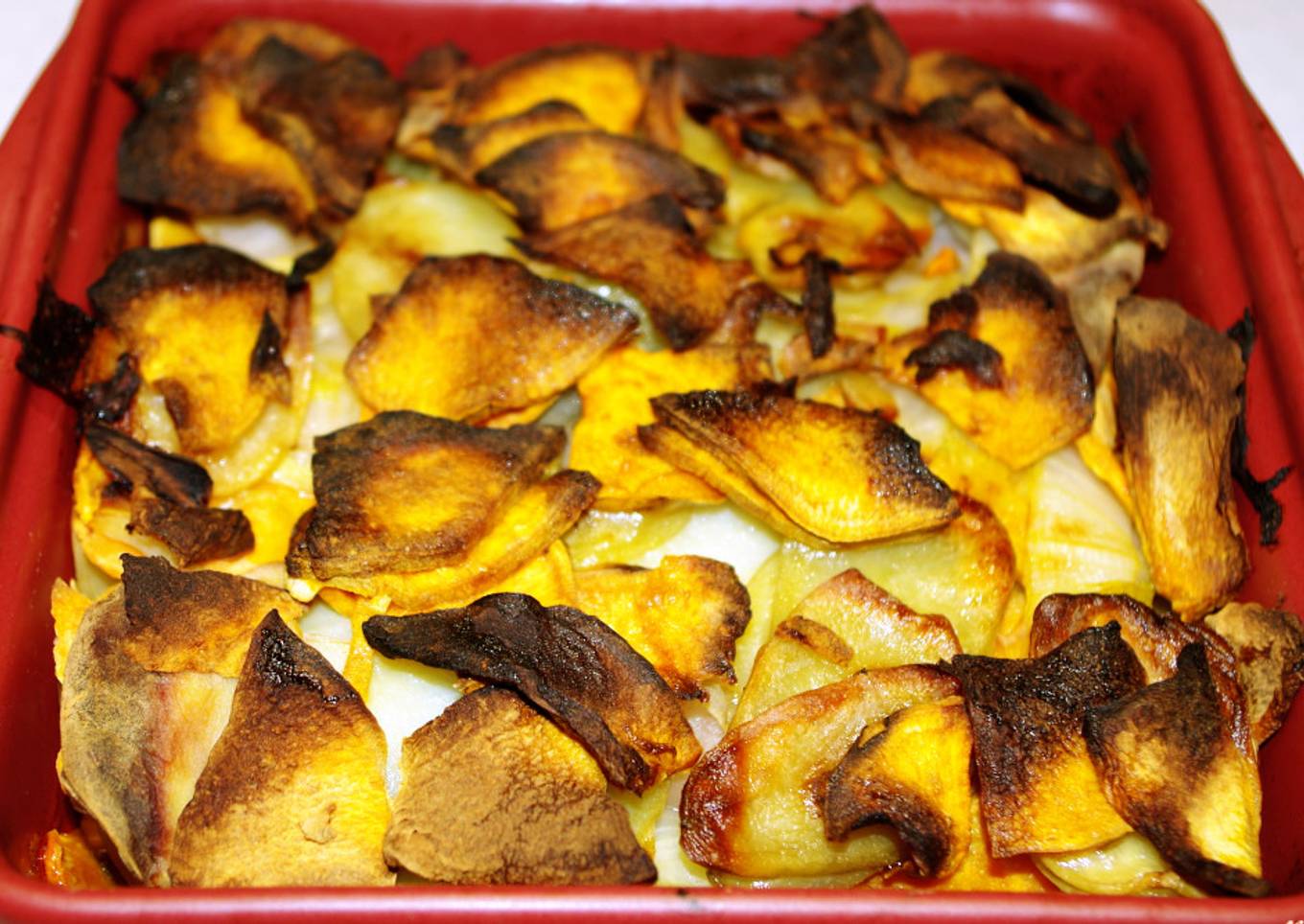 Gratin de pommes de terre et patate douce