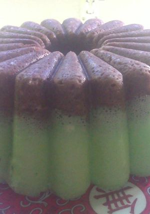 Foto resep Bolu kukus coklat pandan mini