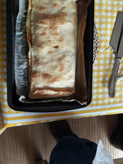 Una foto de Empanada de bacalao con pimientos