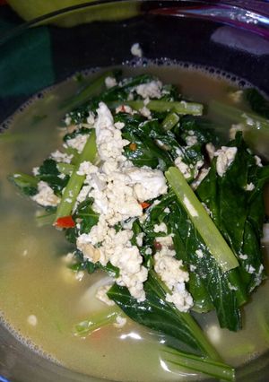 Foto resep Cah sawi kuah telur