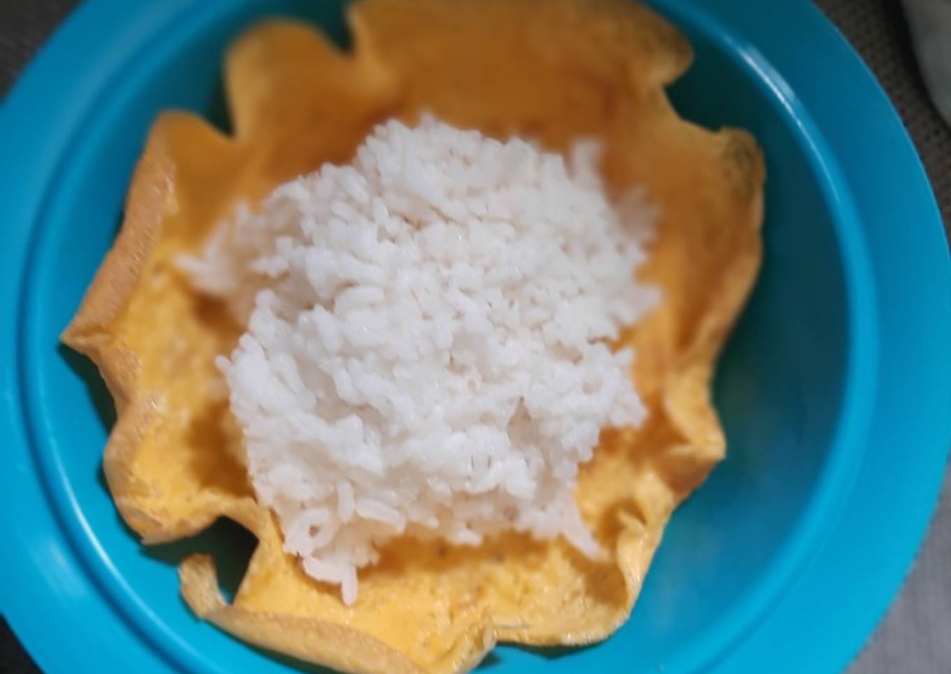 Nasi Telur Bentuk Bunga