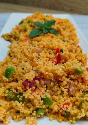 Foto principal de Ensalada de cuscús con gazpacho