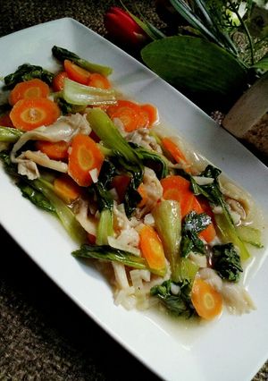 Foto resep Tumis Jamur Pokcoy