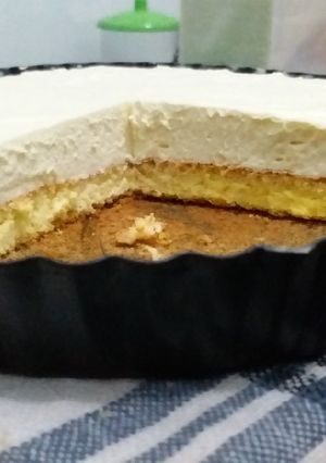 Foto resep Cloud bread with unbaked lemon cheesecake