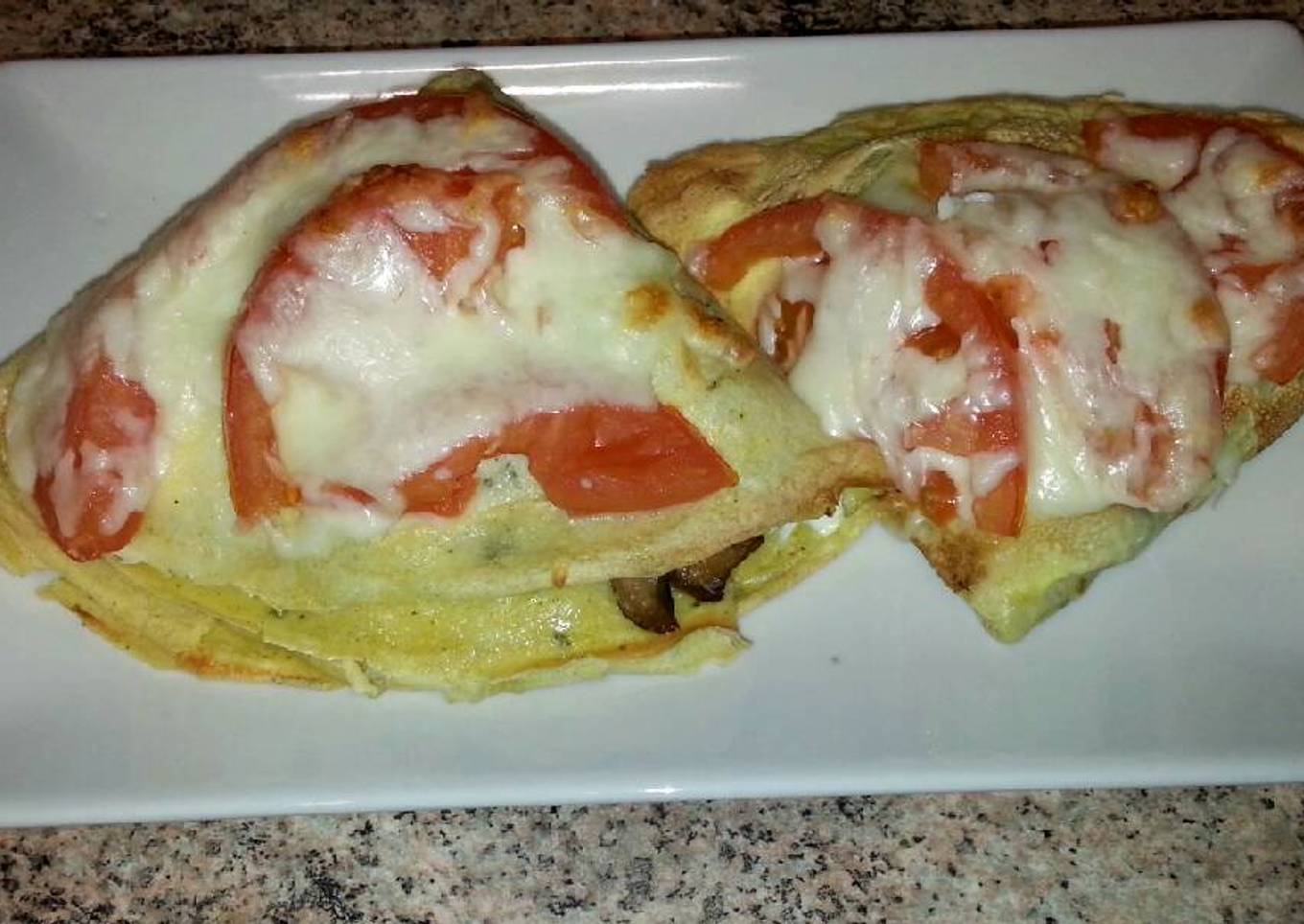Crepes de cúrcuma con relleno sorpresa