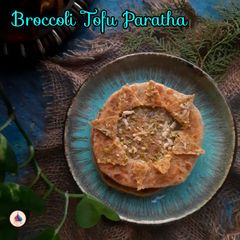 Broccoli tofu paratha A picture of Broccoli tofu paratha.