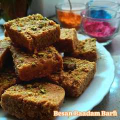 Besan Baadam Barfi-レシピのメイン写真