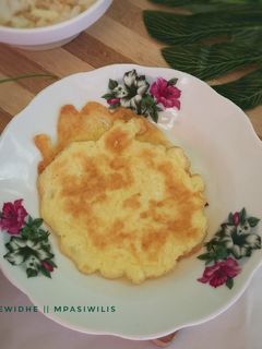 Foto resep Mpasi 8m+ 4* nasi tim wortel tempe & telur dadar