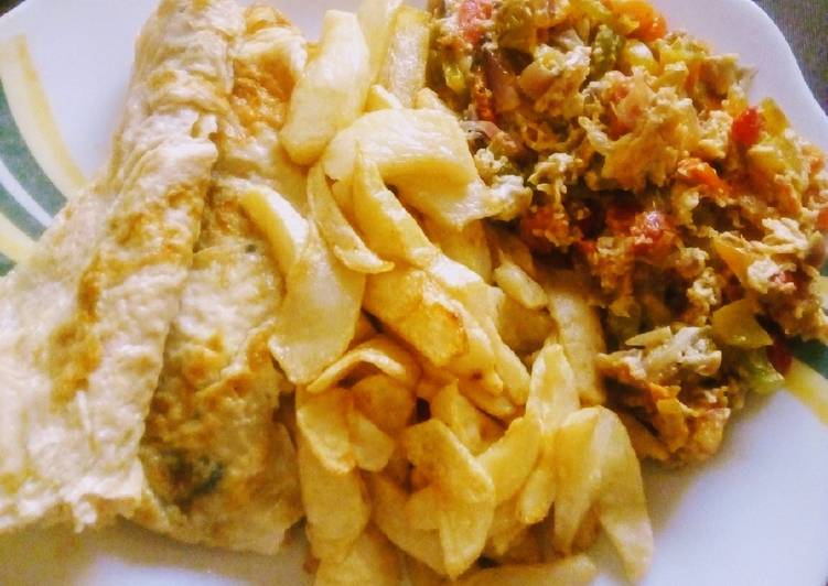 Recipe of Award-winning Chips and egg sauce | Satisfyingrecipe.web.app